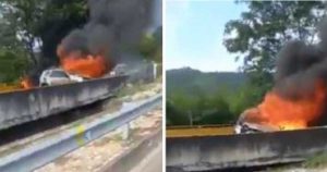 Hombre murió en medio de las llamas en accidente en la vía Bogotá-Melgar
